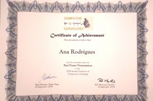 Award in „Computing in Cardiology – CinC 2018“ Conference