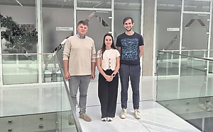 From the left: prof. Vaidotas Marozas. Enikö Vargová, dr. Andrius Sološenko