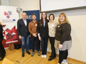 From left:: KTU Rector Prof. E. Valatka, Dr. M. Jucevičius, other participants or the programme