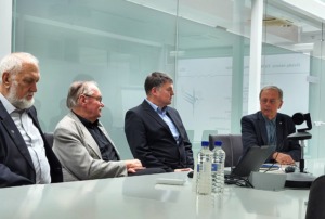 From left: Prof. A. Kopustinskas, prof. A. Lukoševičius, prof. V. Marozas, prof. A. Kriščiukaitis